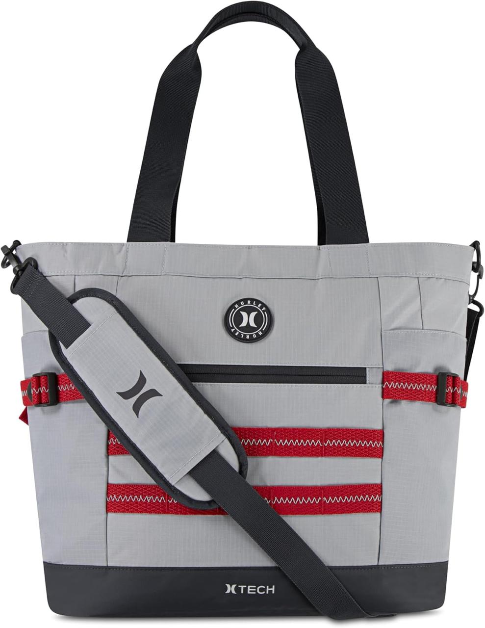 HURLEY bolso blanco/negro/rojo
