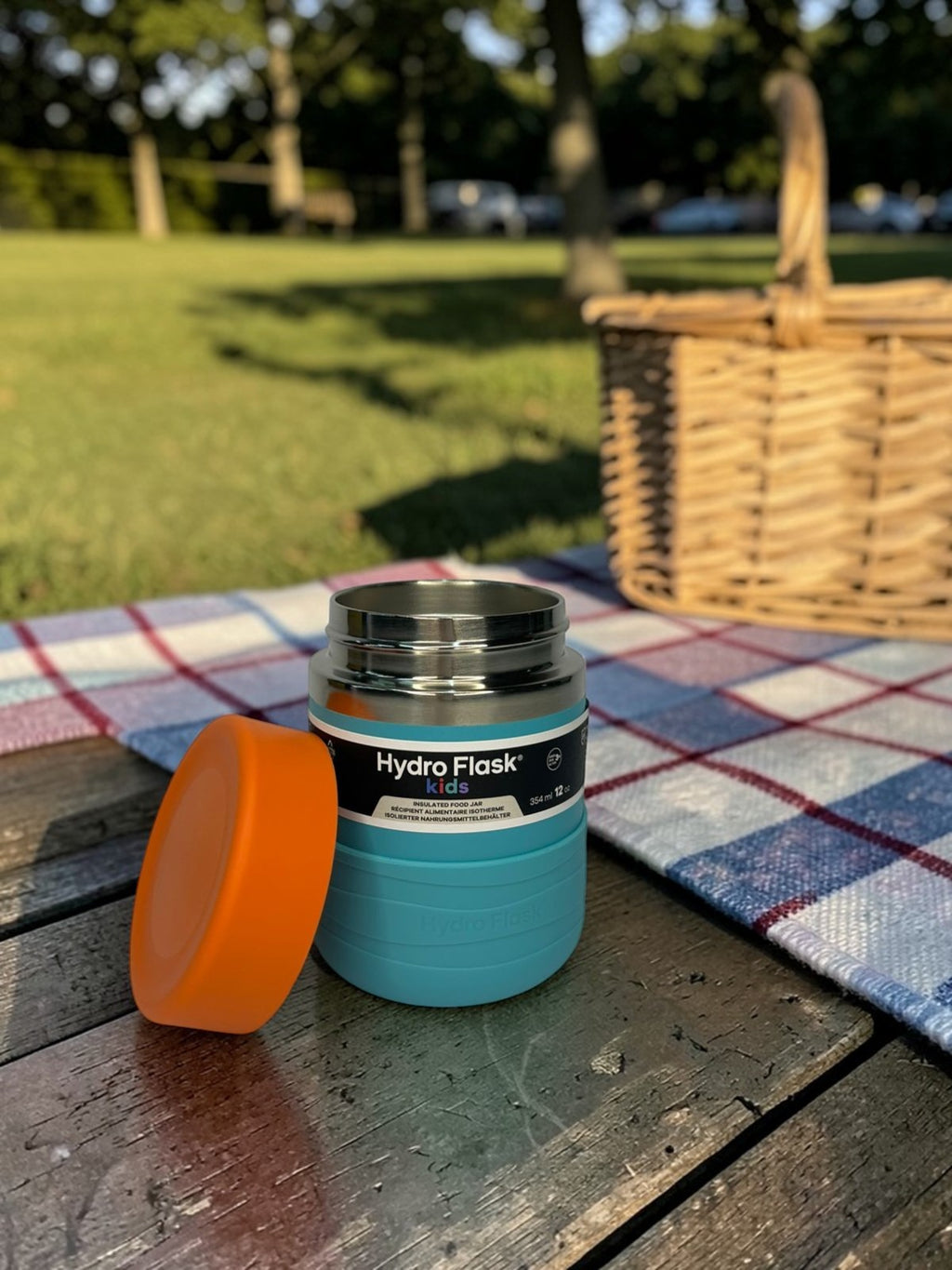 HYDRO FLASK  taza termica insulated Jr naranja/azul 12oz