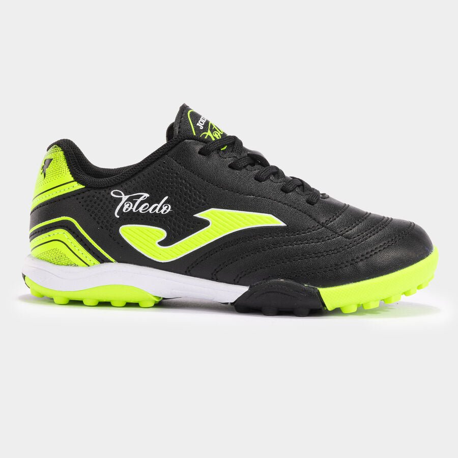JOMA fútbol Toledo Jr 24 moqueta - turf junior negro verde flúor