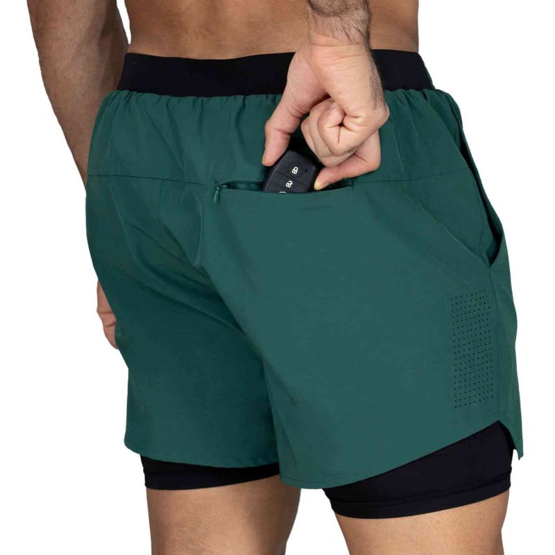 Short 2in1 Men Everlast Pioneer 5" /Green