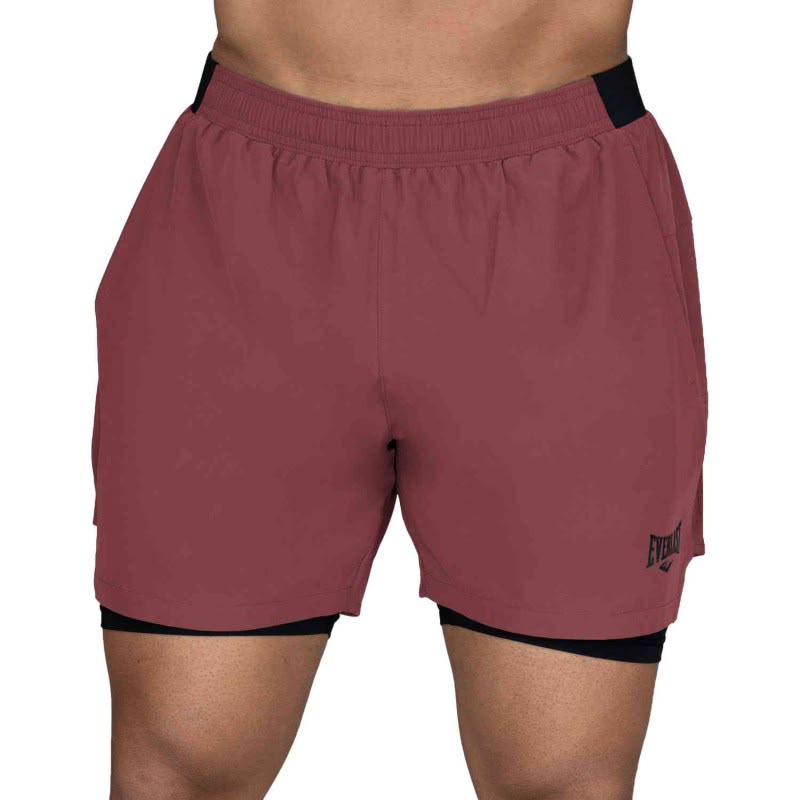 Short 2in1 Men Everlast Pioneer 5" /Wine