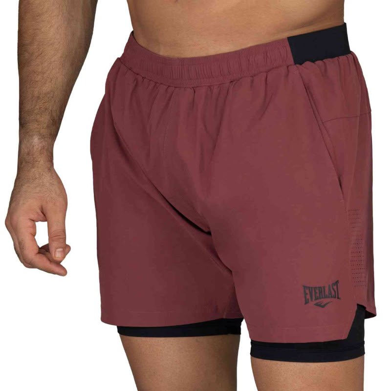 Short 2in1 Men Everlast Pioneer 5" /Wine