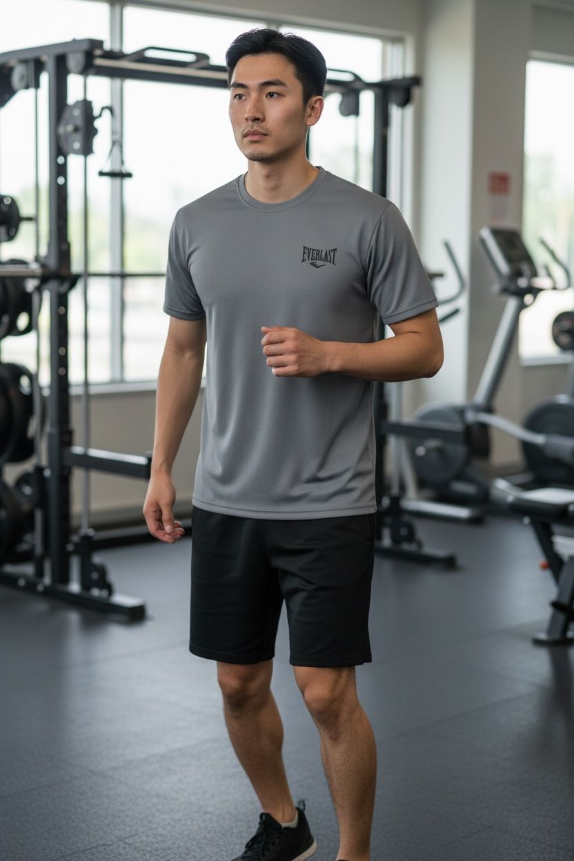 Everlast Camiseta Deportiva Men Train Charcoal