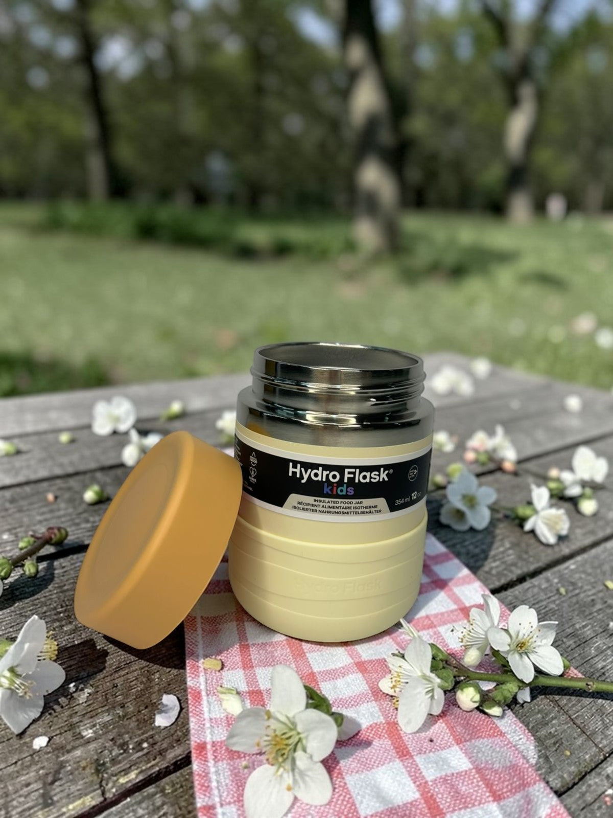 HYDRO FLASK  taza termica insulated Jr crema/naranja 12oz