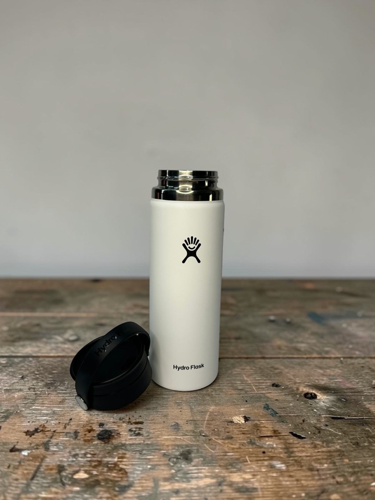 HYDRO FLASK botella wide flex sip blanca 20oz
