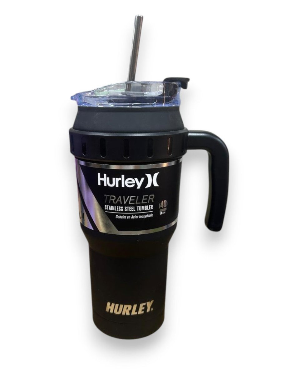 HURLEY vaso termico travel tumbler negro 40 oz - 1.2 litros - FOR SPORT