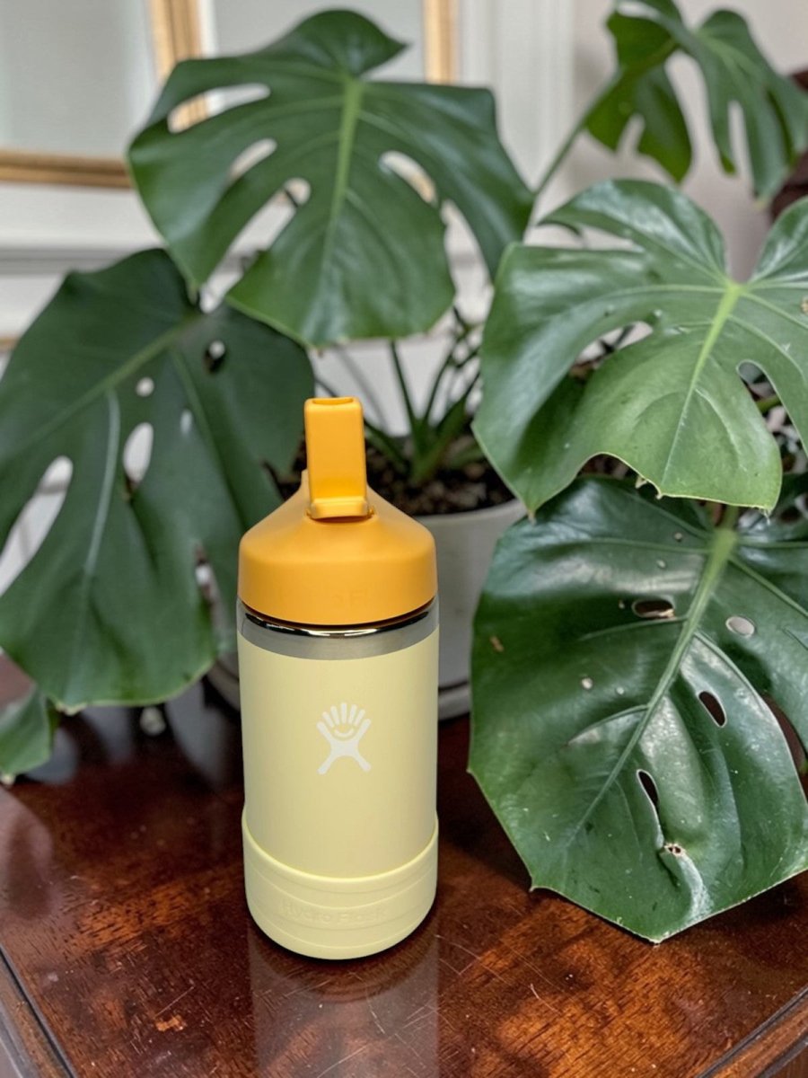 HYDRO FLASK botella mini termica Jr crema/naranja 12oz - FOR SPORT