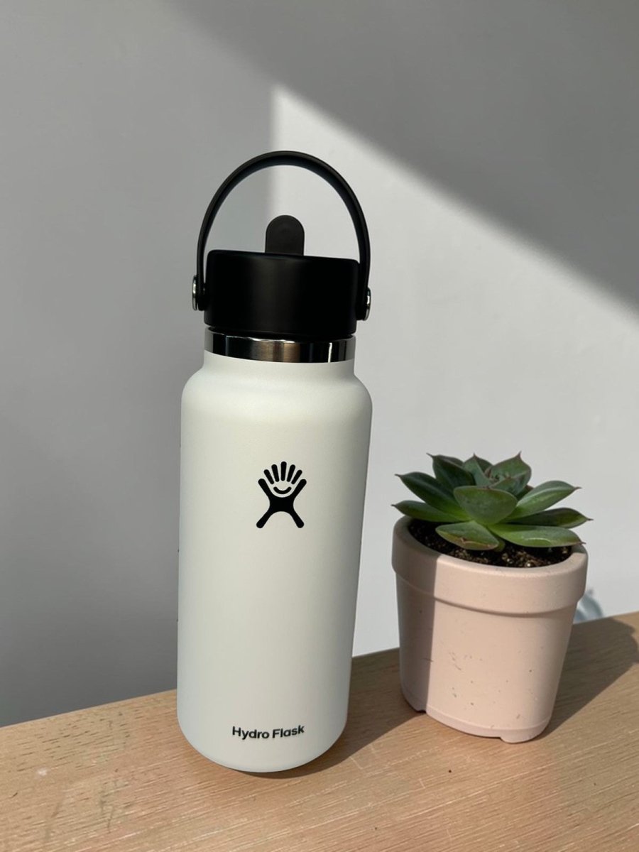 HYDRO FLASK botella wide flex blanca 32oz - FOR SPORT