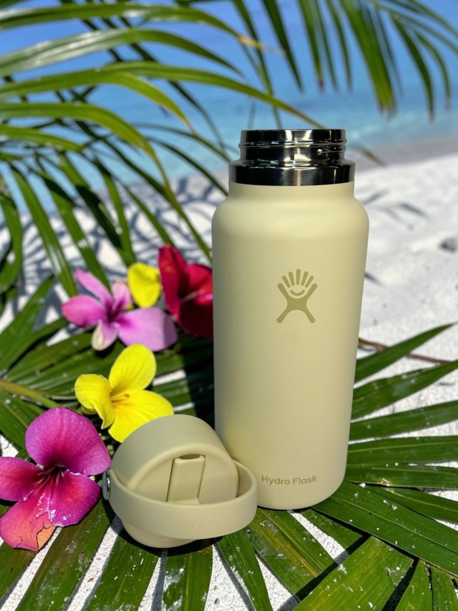 HYDRO FLASK botella wide flex color crema 32oz - FOR SPORT