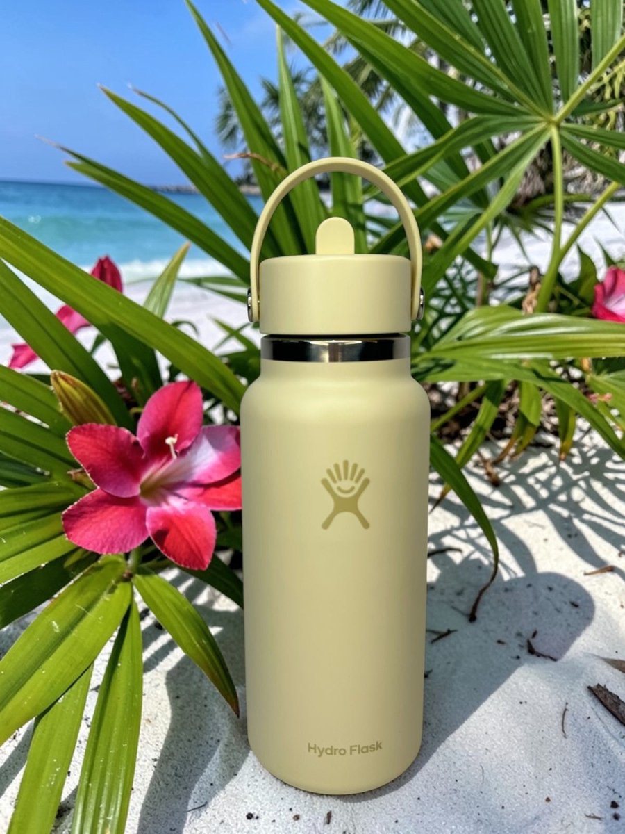 HYDRO FLASK botella wide flex color crema 32oz - FOR SPORT