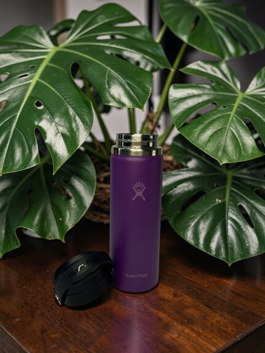 HYDRO FLASK botella wide flex sip morada 20oz - FOR SPORT