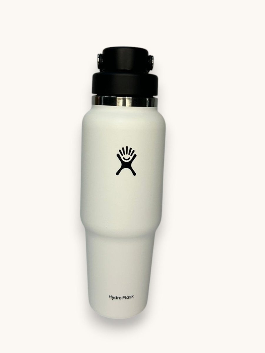HYDRO FLASK botella wide flex straw travel blanca 32oz - FOR SPORT