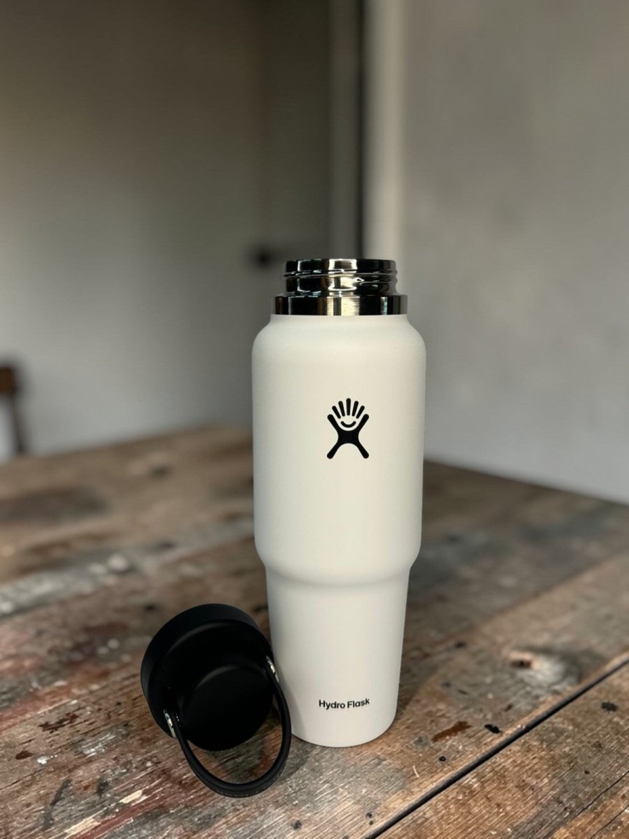 HYDRO FLASK botella wide flex straw travel blanca 32oz - FOR SPORT