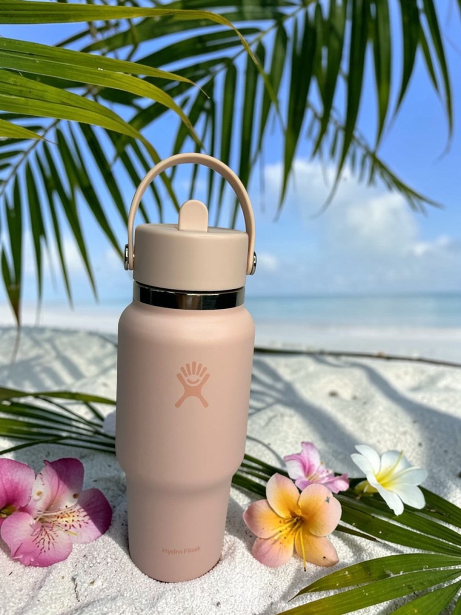 HYDRO FLASK botella wide flex straw travel rosa 24oz - FOR SPORT