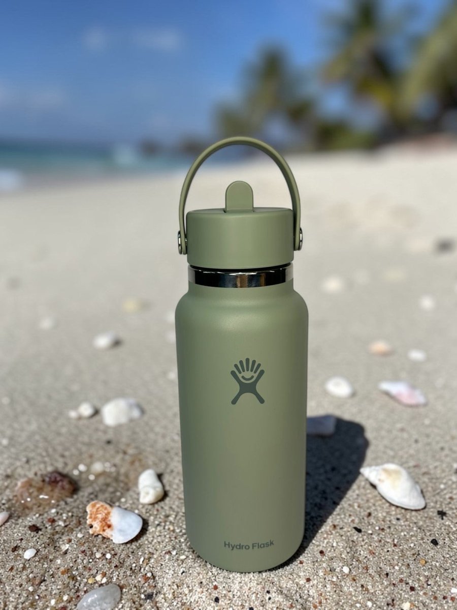 HYDRO FLASK botella wide flex verde oliva 32oz - FOR SPORT