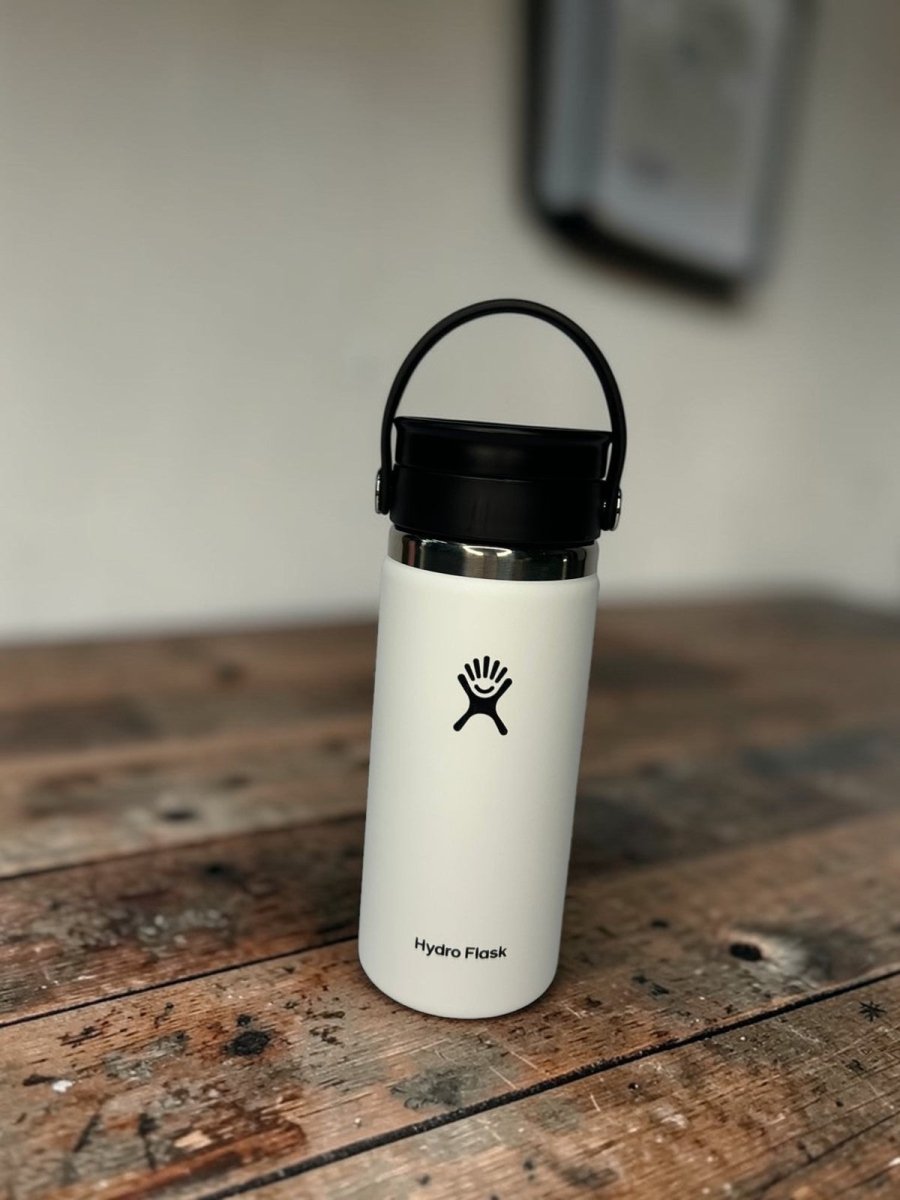 HYDRO FLASK botella wide sip lid blanca 16oz - FOR SPORT