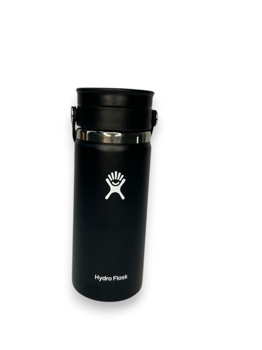 HYDRO FLASK botella wide sip lid negra 16oz - FOR SPORT