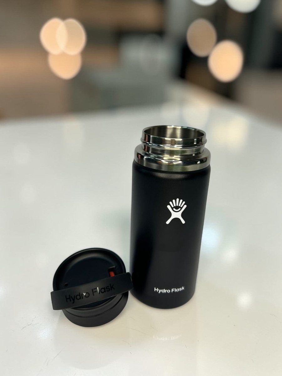 HYDRO FLASK botella wide sip lid negra 16oz - FOR SPORT