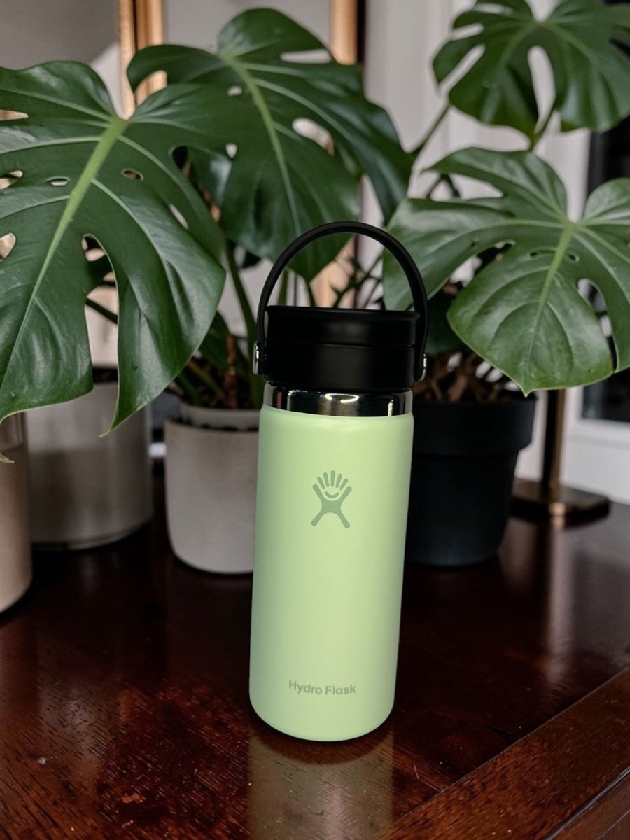HYDRO FLASK botella wide sip lid verde 16oz - FOR SPORT