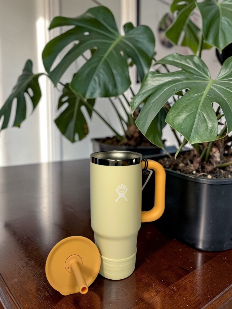 HYDRO FLASK vaso termico tumbler Jr crema/naranja 24oz - FOR SPORT