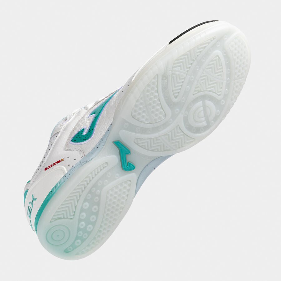 JOMA Tenis Top Flex 2502 WHITE TURQUOISE INDOOR - FOR SPORT