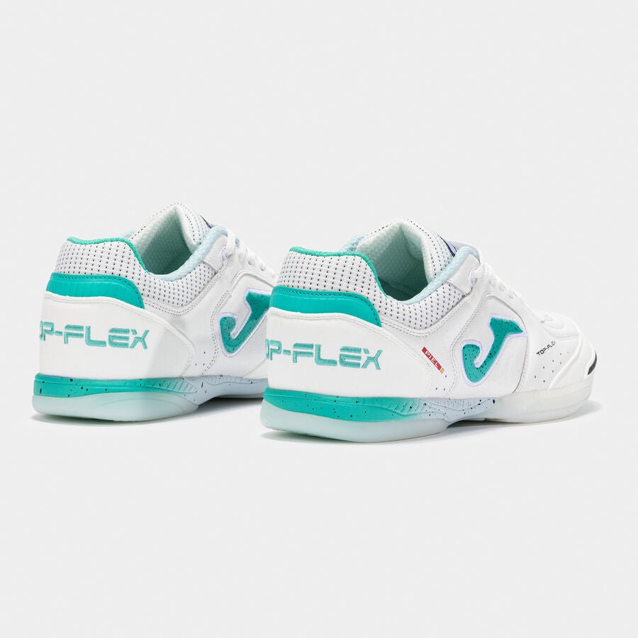 JOMA Tenis Top Flex 2502 WHITE TURQUOISE INDOOR - FOR SPORT