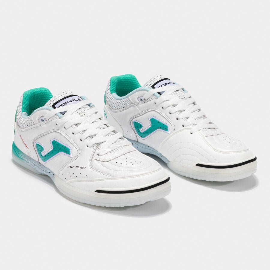 JOMA Tenis Top Flex 2502 WHITE TURQUOISE INDOOR - FOR SPORT