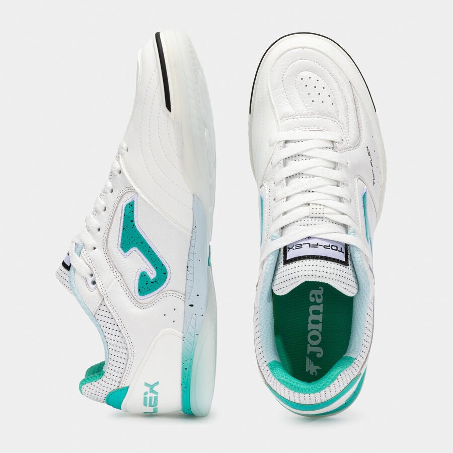 JOMA Tenis Top Flex 2502 WHITE TURQUOISE INDOOR - FOR SPORT