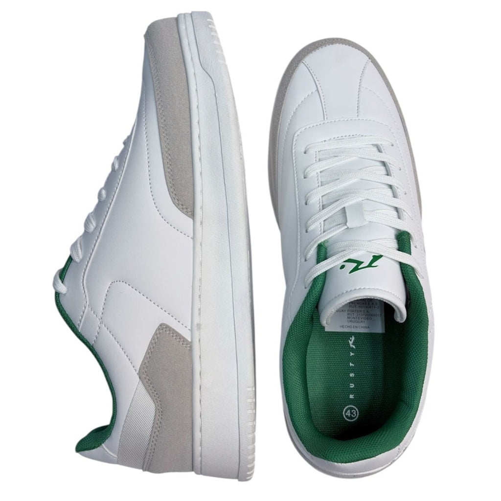 RUSTY Tenis HENRY – Blanco/Gris/Verde - FOR SPORT
